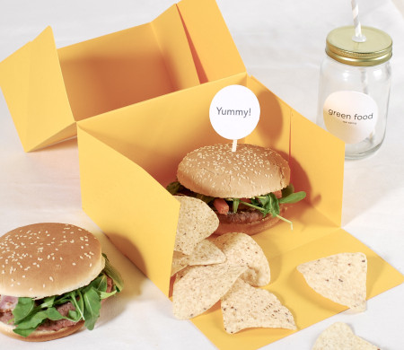 Caja de alimentación take away para hamburguesas Caja de alimentación take away para hamburguesas