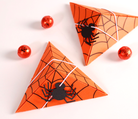 Triangular box with spider...