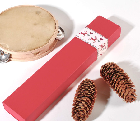 Boîte plate allongée avec double seau pour les cadeaux de Noël