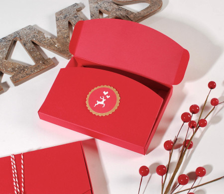 Caja rectangular para detalles navideños Caja rectangular para detalles navideños