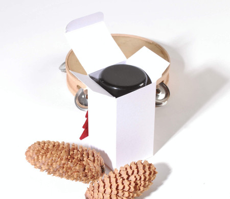 Elongated Christmas perfume-type box