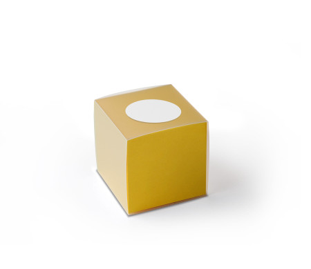 Caja de Cartón para Pequeños Regalos en Forma de Cubo