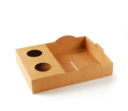 Barquette empilable street food en carton | SelfPackaging