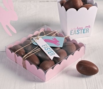 Cajas transparentes para huevos de chocolate