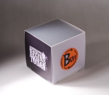 Semi-transparent box for promotional gifts
