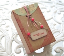 Gift box with cord