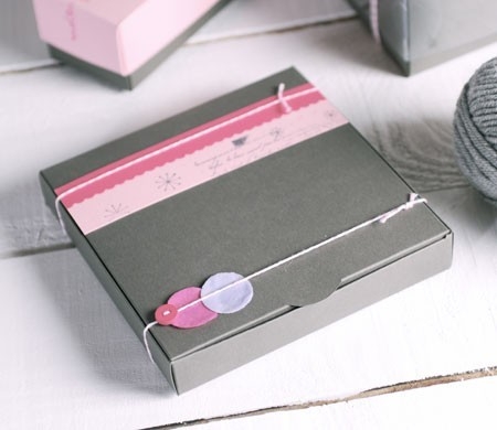 Grey box for decorated cookies
