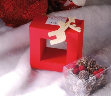Clear gift box for Christmas