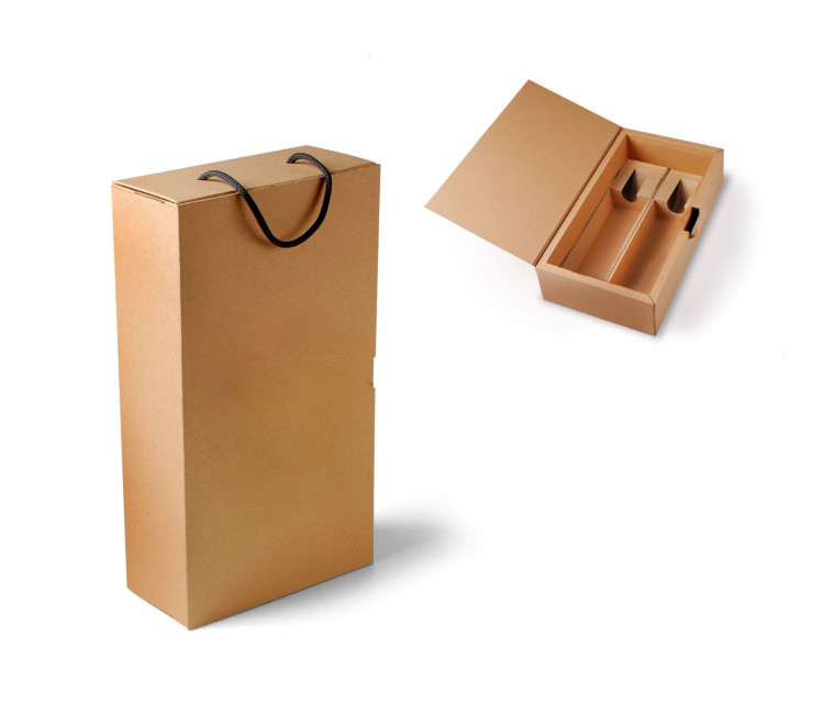 Caja de Cartón con Asa para Botellas Caja de Cartón con Asa para Botellas