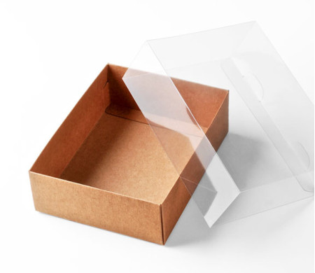 Macaron box with a Clear Plastic Strip