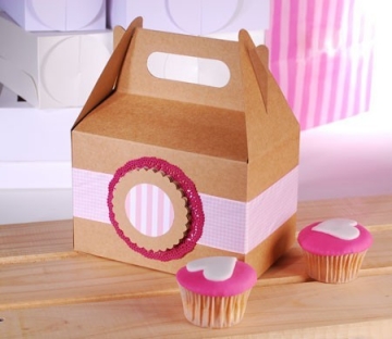 Caja tipo picnic para cupcakes