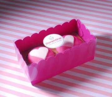 Caja para dos cupcakes con etiqueta