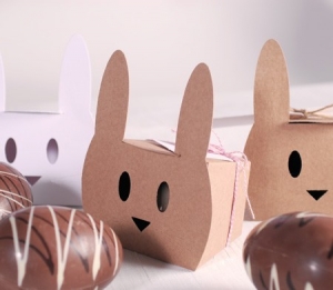 Rabbit-shaped box with baker's twine