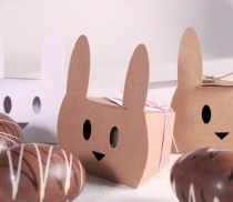 Cajita regalo con forma de animales conejo