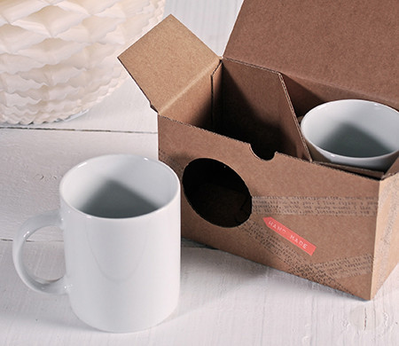 Boîte en Carton pour Deux Mugs