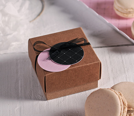 Caja Pequeña con Tapa para Macarons Caja Pequeña con Tapa para Macarons
