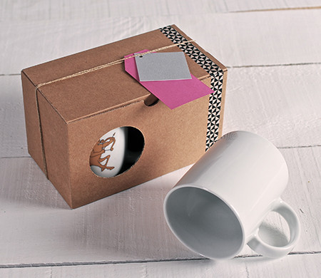 Boîte pour Deux Mugs avec Fenêtre