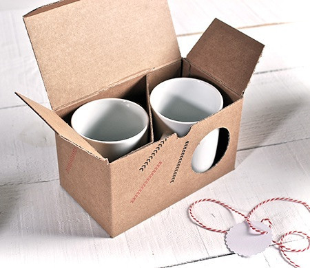 Boîte Lisse pour Deux Tasses