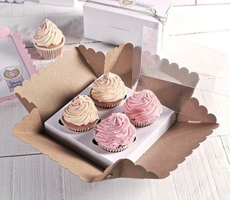 Boîtes Hautes pour quatre Cupcakes