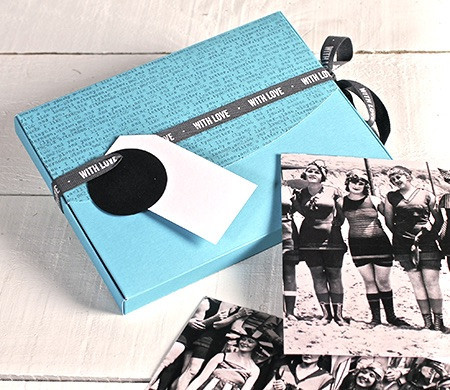 Light blue box for photos