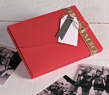 Scatola per foto in rosso
