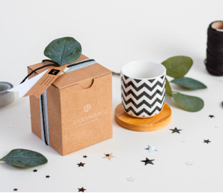 Scatola da regalo per tazza senza manico