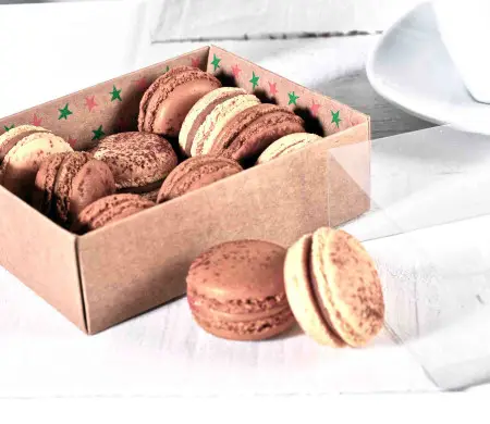 Boîte carrée à macarons