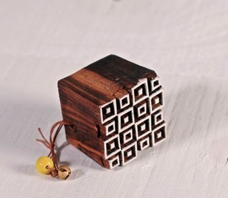 Geometric woodblock stamp 3