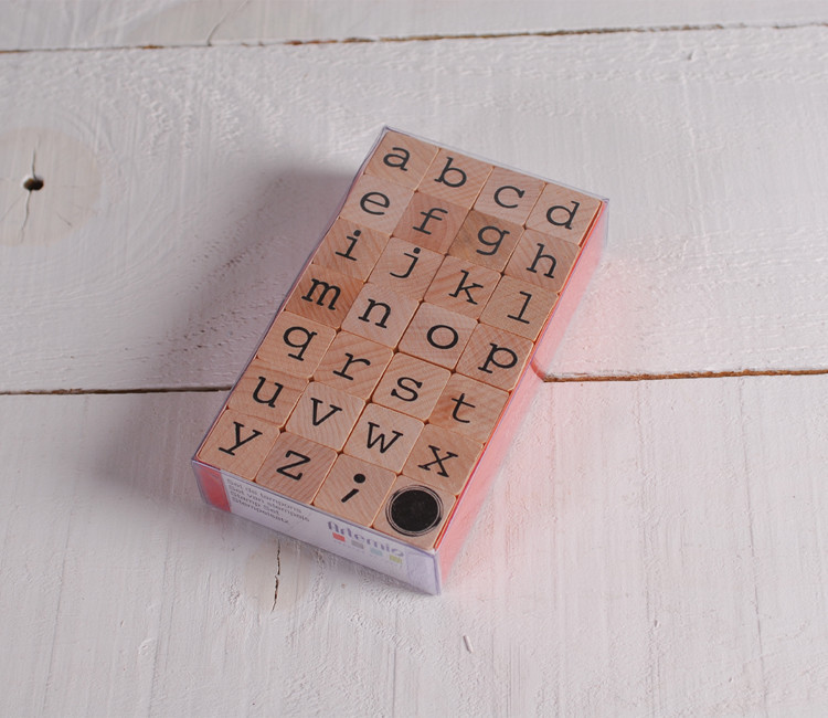 Kit de Sellos de Madera con Letras Kit de Sellos de Madera con Letras