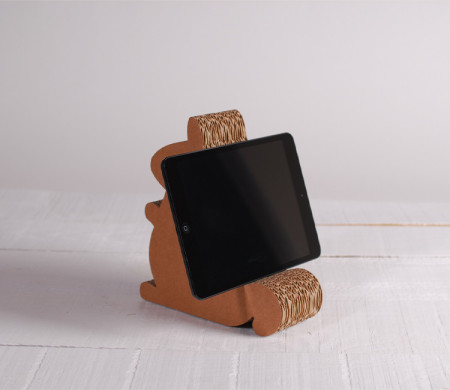 support pour iPad en carton, avec la forme d'un écureuil 