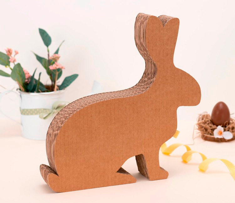 Decorative cardboard rabbit box