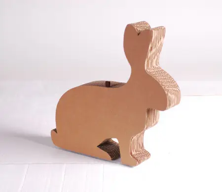 Decorative cardboard rabbit box