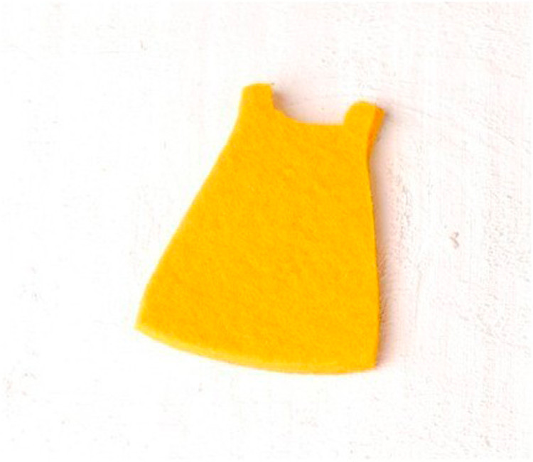 Vestido de niña, adorno de fieltro para regalos de bebés Vestido de niña, adorno de fieltro para regalos de bebés