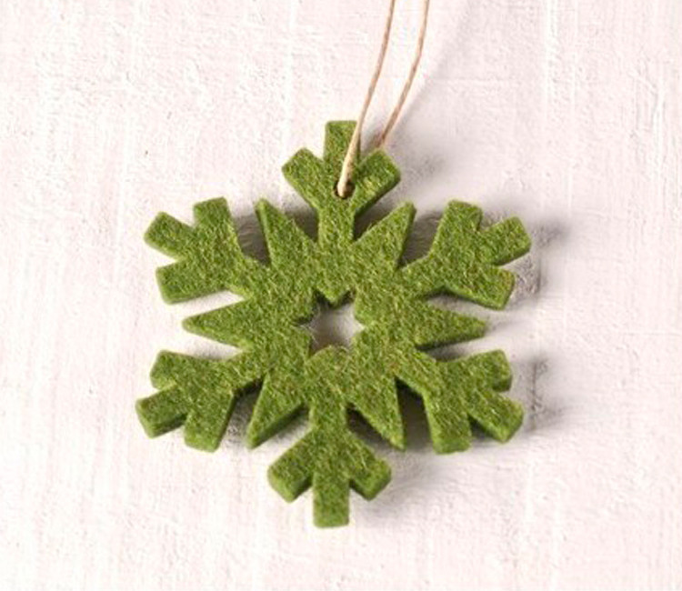 Copo de nieve de fieltro, para decorar regalos Copo de nieve de fieltro, para decorar regalos