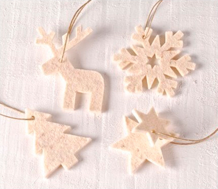 Set di decorazioni natalizie in feltro per un tocco invernale Set di decorazioni natalizie in feltro per un tocco invernale