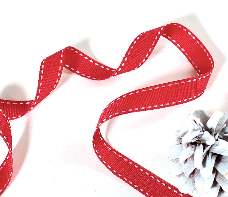 Red Stitched Ribbon | SelfPackaging