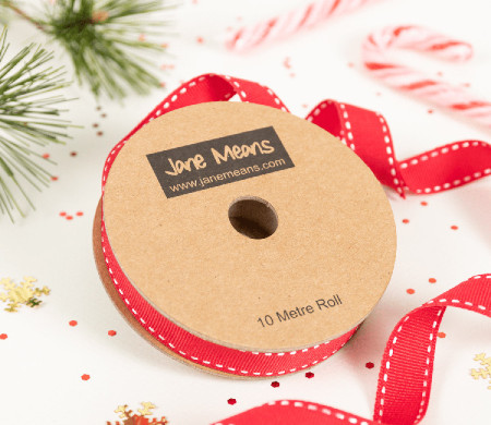 Red Stitched Ribbon | SelfPackaging