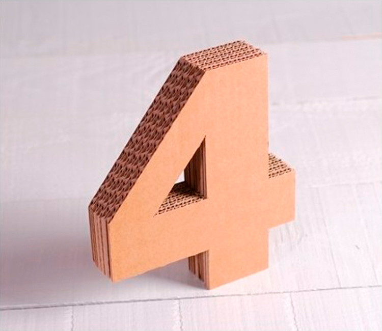 Números de cartón decorativos Números de cartón decorativos