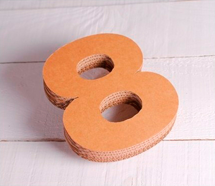 Números de cartón decorativos Números de cartón decorativos