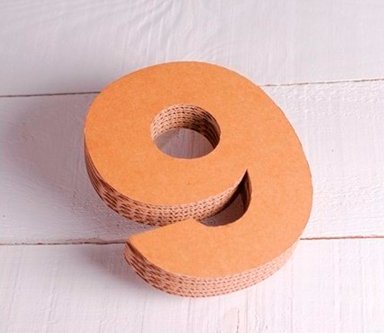 Números de cartón decorativos Números de cartón decorativos