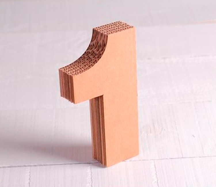 Números de cartón decorativos Números de cartón decorativos