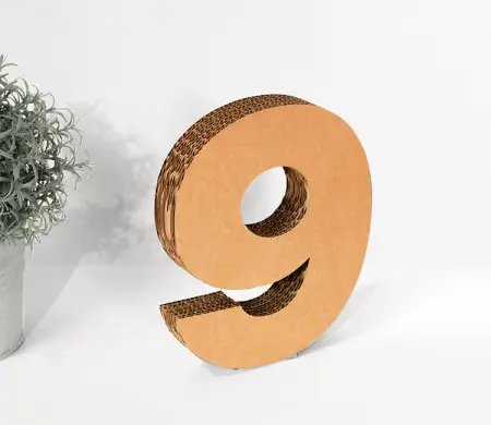 Números de cartón decorativos