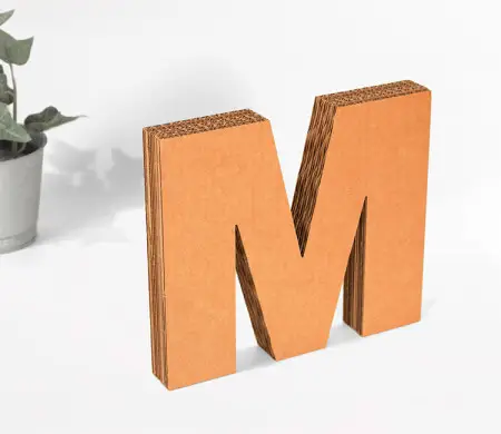 I Lc Uppercase Cardboard Letters - SelfPackaging