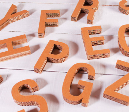 Small Uppercase Cardboard Letters