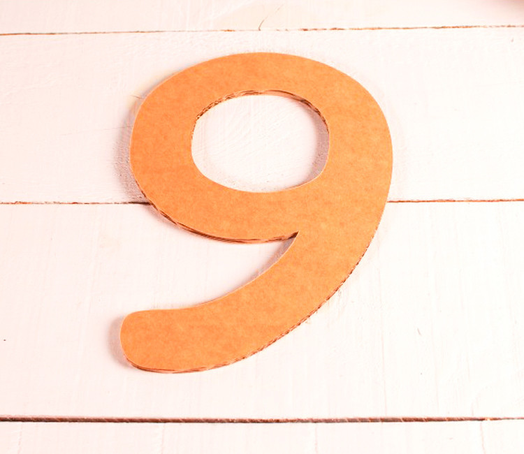 Large cardboard number
