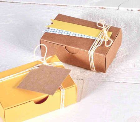Small box in kraft for business cards