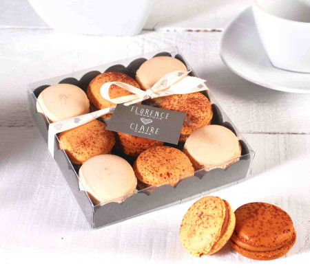 Caja para Macarons con Cinta Impresa Caja para Macarons con Cinta Impresa