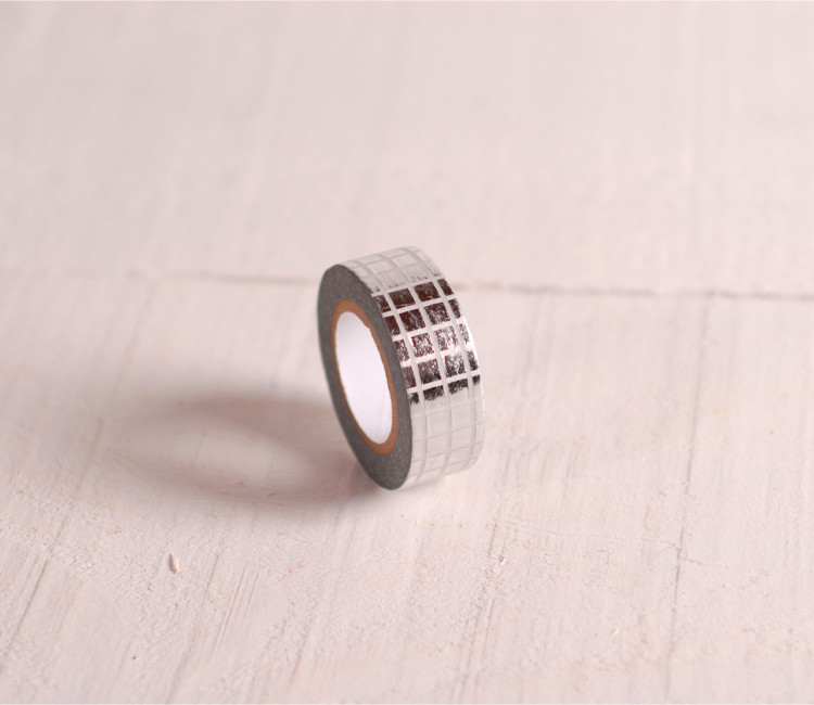 Washi tape quadrati argentati