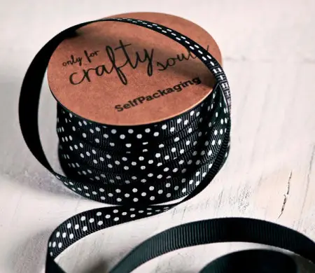 Cinta de Regalo Negra (Topos Blancos) | Selfpackaging