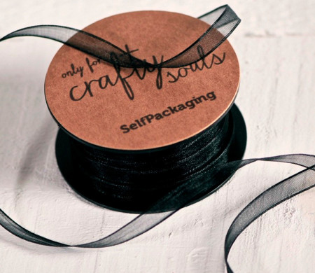 Black muslin gift ribbon